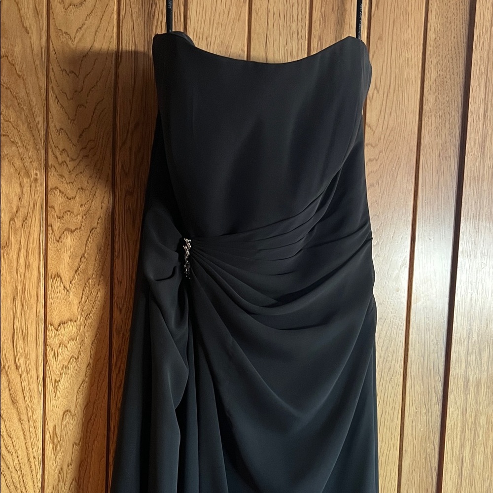 Mori Lee Black Strapless Gown